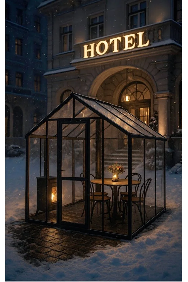 GARDEN GREENHOUSE, MODERN KIŞ BAHÇESİ, BAHÇE SERASI ( 228X232X230 )